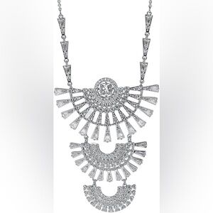 $300 Swarovski Women's Necklace Sparkling Dance Rhodium Plated Crystal 5564432